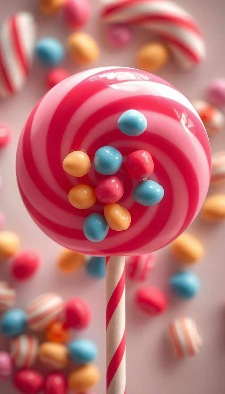 Best AI Mixed Candies Close Up Phone Appealing Background